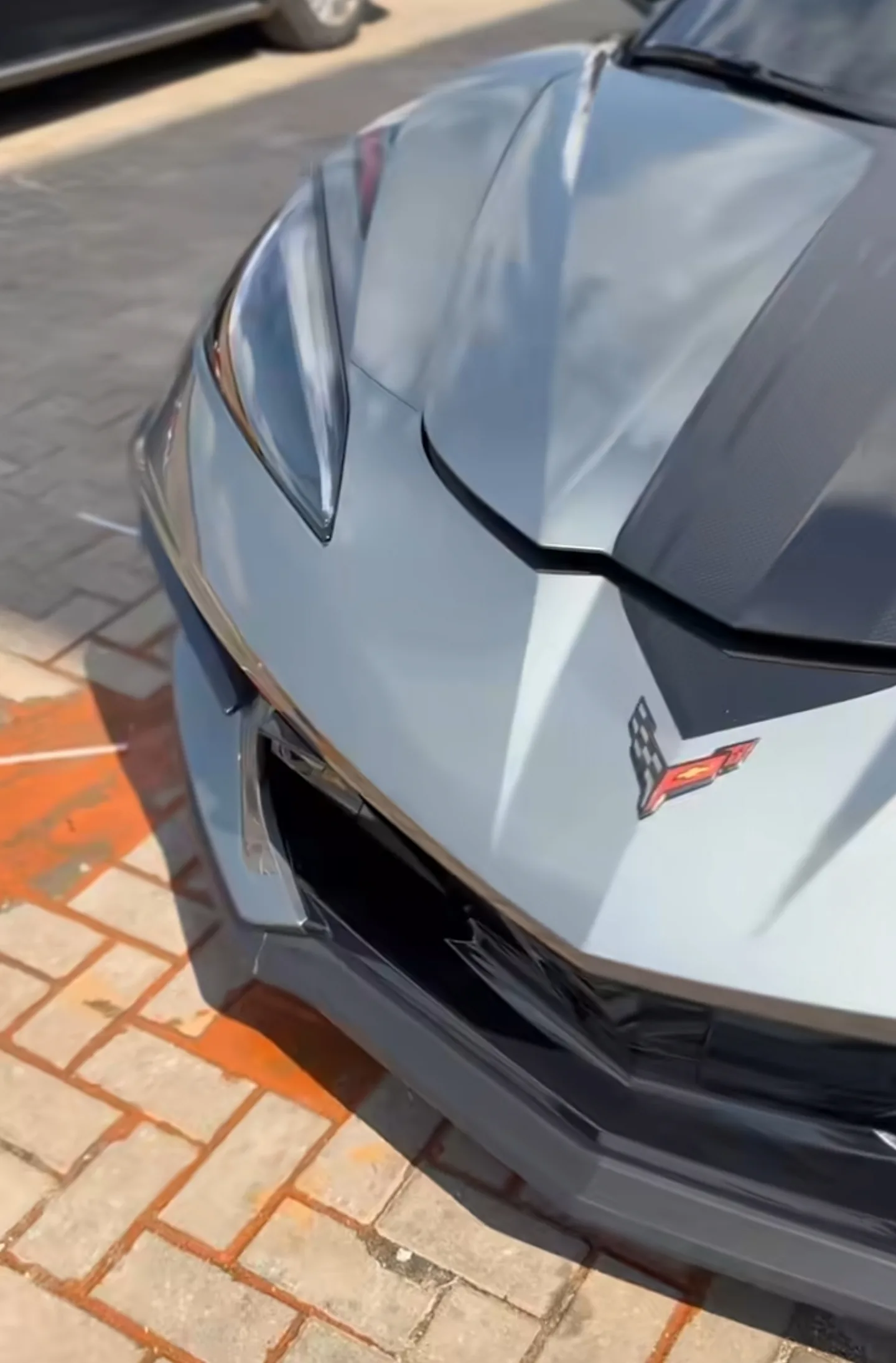 Chevrolet Corvette C8 Shark Grey arriving at Mohammed Lexus Lagos for full PPF installation