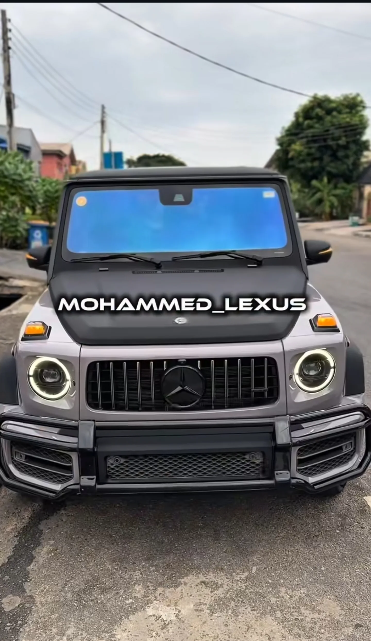 Mercedes G-Wagon AMG two-tone wrap front view after transformation Mohammed Lexus Lagos